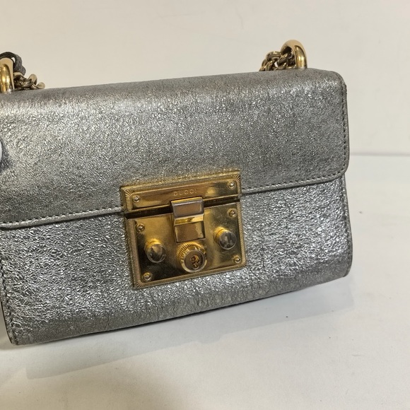 Gucci Galassia Small Padlock Shoulder Bag Argento main image 1